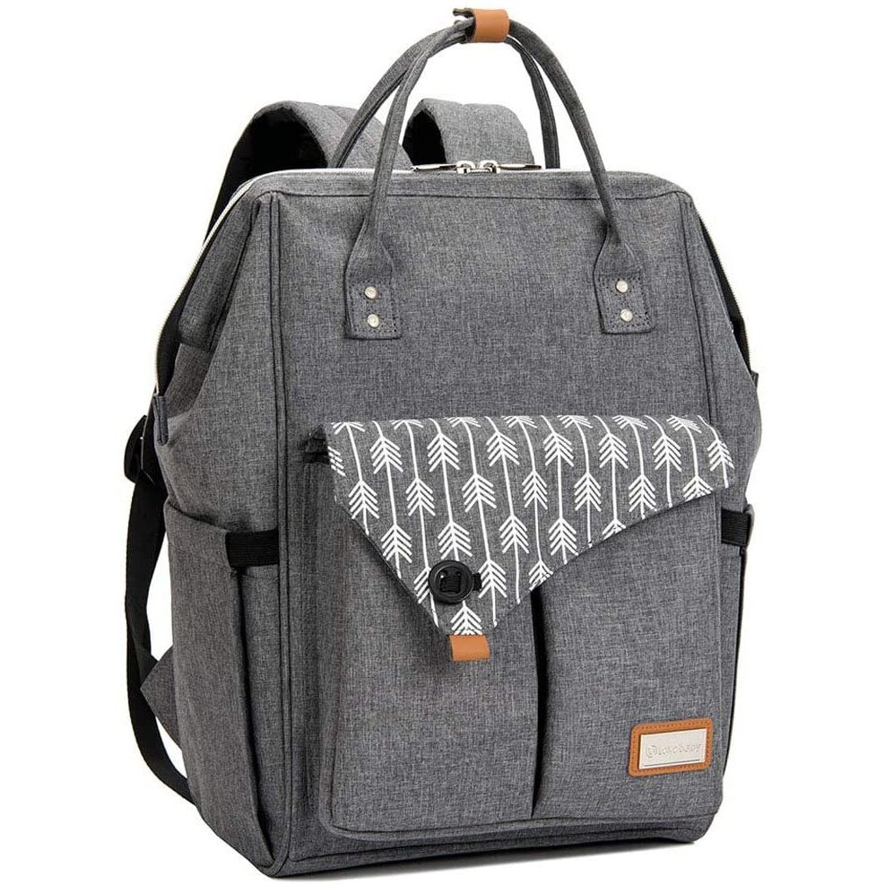 Geanta Rucsac Lekebaby Pentru Bebelusi Copii Si Mamici 19 Buzunare Covoras De Schimb Din Tesatura De Poliester Gri Emag Ro