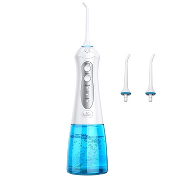 Irigator bucal si oral profesional Horigen® V1, 1800 pulsatii/m, 110 Psi, portabil, 3 moduri de lucru, acumulator 1400mAh, 2 duze incluse, 300 ml, alb Irigator bucal si oral profesional Horigen® V1, 1800 pulsatii/m, 110 Psi, portabil, 3 moduri de lucru, acumulator 1400mAh, 2 duze incluse, 300 ml, alb