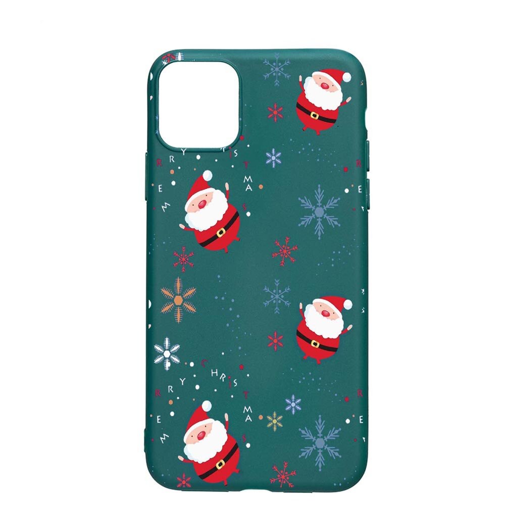 Husa Apple iPhone 11 Pro Max, Xmas, rezistenta la uzura, anti-alunecare, din silicon Premium, ForestGreen, FG308