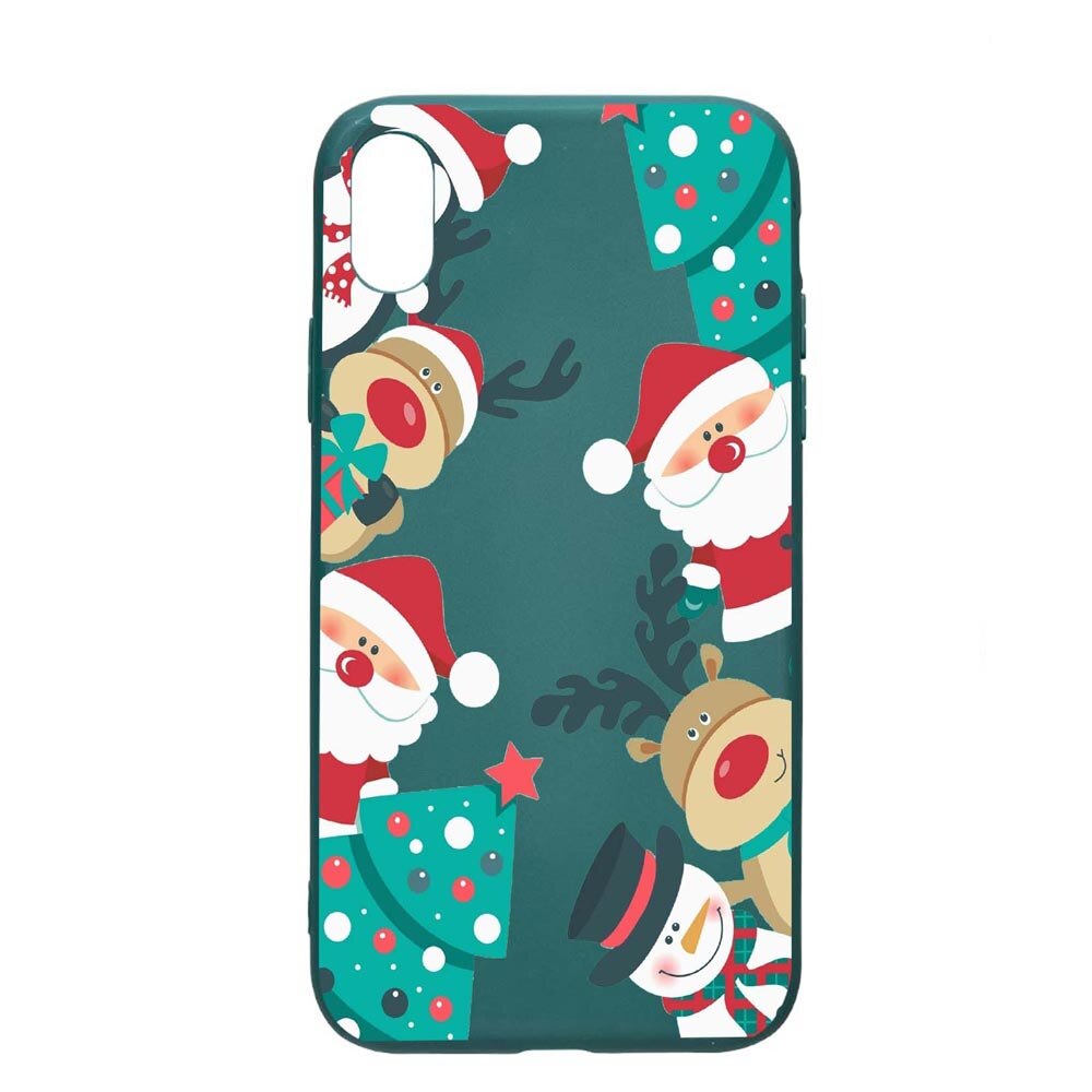 Husa Samsung Galaxy A10, Xmas, rezistenta la uzura, anti-alunecare, din silicon Premium, ForestGreen, FG338