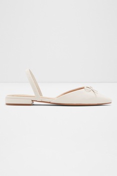 Aldo, Balerini de piele ecologica cu bareta slingback Fellan, Alb prafuit, 8.5 Aldo, Balerini de piele ecologica cu bareta slingback Fellan, Alb prafuit, 8.5
