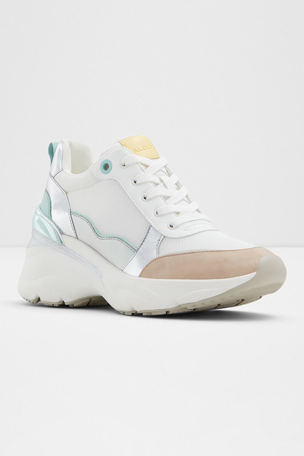 Aldo, Pantofi sport wedge cu insertii de piele ecologica Dardoviel