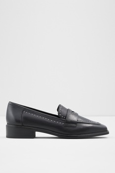 Aldo, Pantofi loafer de piele cu toc patrat si nituri Taodia Aldo, Pantofi loafer de piele cu toc patrat si nituri Taodia