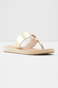 Aldo, Papuci flip-flop de piele ecologica Aldo, Papuci flip-flop de piele ecologica