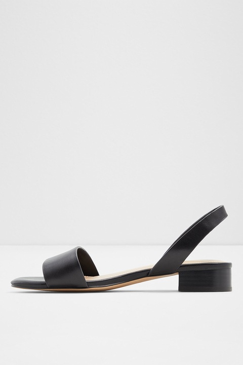 Aldo, Sandale slingback de piele Doredda, Negru, 7