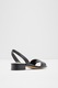 Aldo, Sandale slingback de piele Doredda, Negru, 7