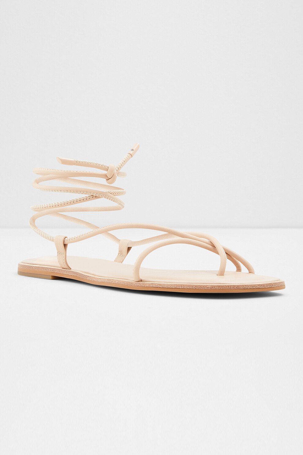 Aldo, Sandale de piele ecologica cu bareta separatoare Adravia