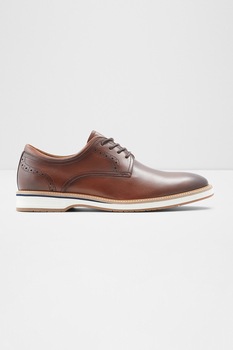 Aldo, Pantofi brogue de piele Asteanflex, Maro caramel, 11 Aldo, Pantofi brogue de piele Asteanflex, Maro caramel, 11