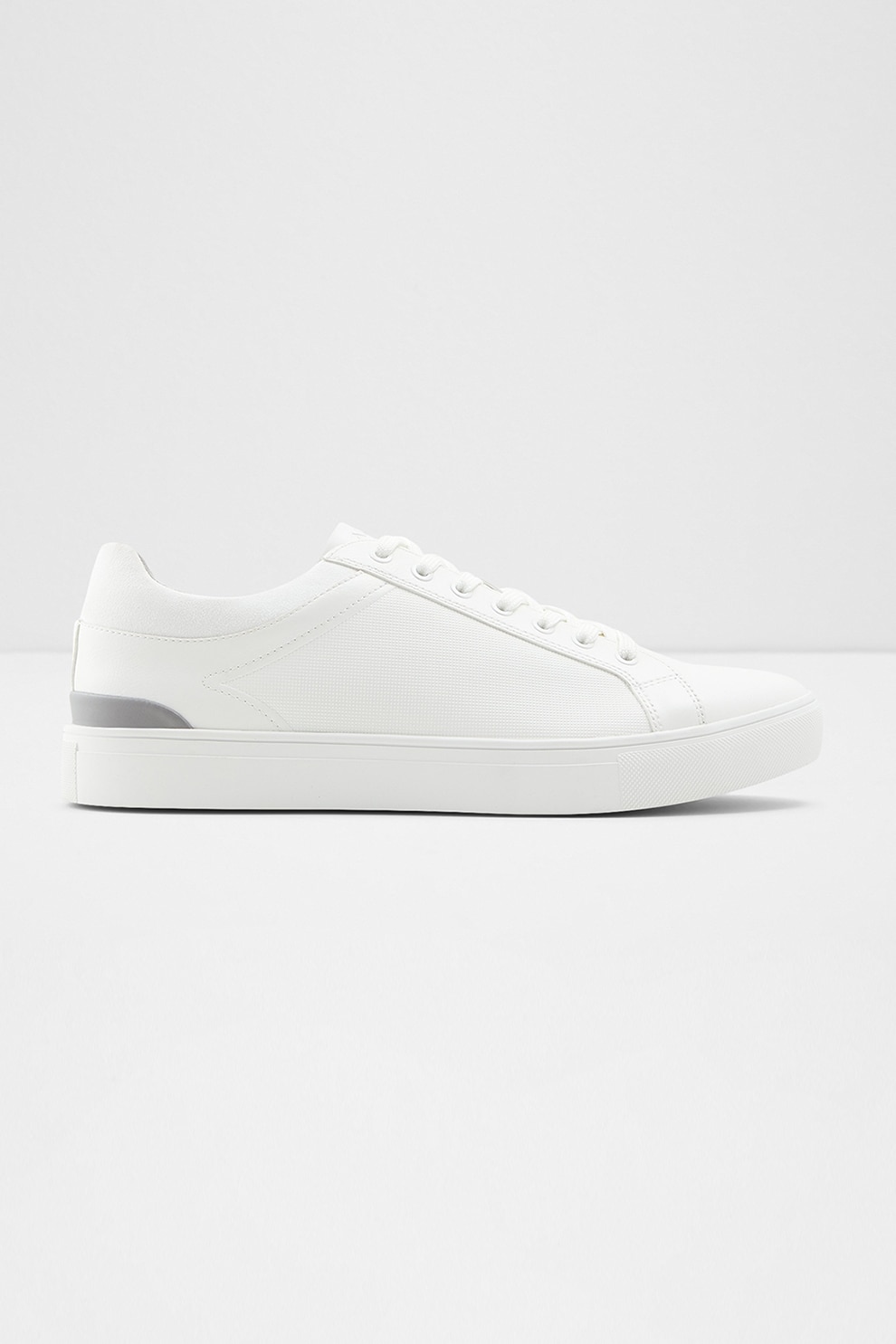 Aldo, Pantofi sport de piele ecologica Eisingen, Alb, 11