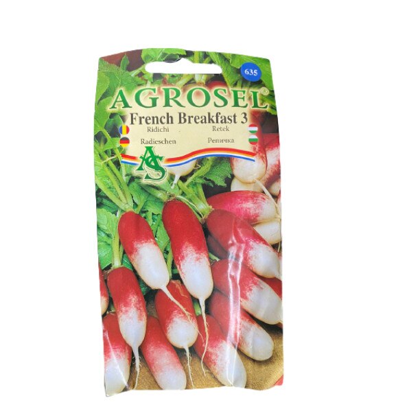 Seminte ridichi French Breakfast, Agrosel - Plic 6 gr