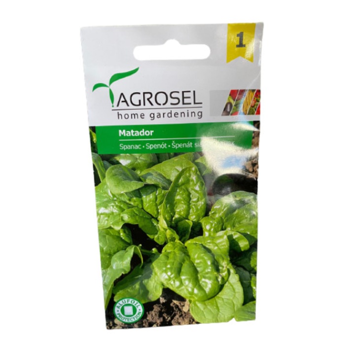 Seminte spanac, Matador, Agrosel - plic 4 gr