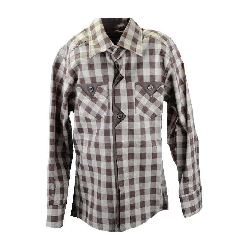 Camasa cu maneca lunga pentru baieti Mini Junior KSL-70C, Crem, 158 cm