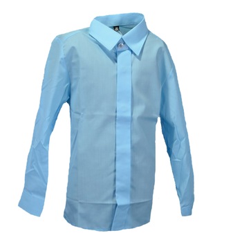 Camasa cu maneca lunga pentru baieti Mini Junior KSL-127C, Albastru Camasa cu maneca lunga pentru baieti Mini Junior KSL-127C, Albastru
