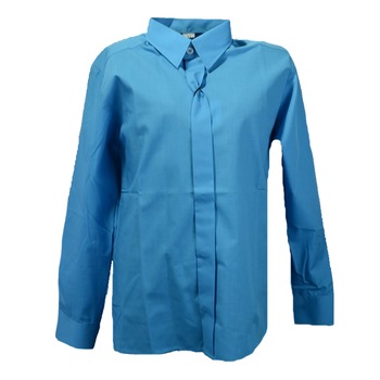 Camasa cu maneca lunga pentru baieti Jankes KSL-113C, Albastru, 134 cm Camasa cu maneca lunga pentru baieti Jankes KSL-113C, Albastru, 134 cm