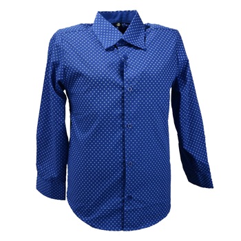 Camasa cu maneca lunga pentru baieti Jankes KSL-116C, Albastru, 122 cm Camasa cu maneca lunga pentru baieti Jankes KSL-116C, Albastru, 122 cm