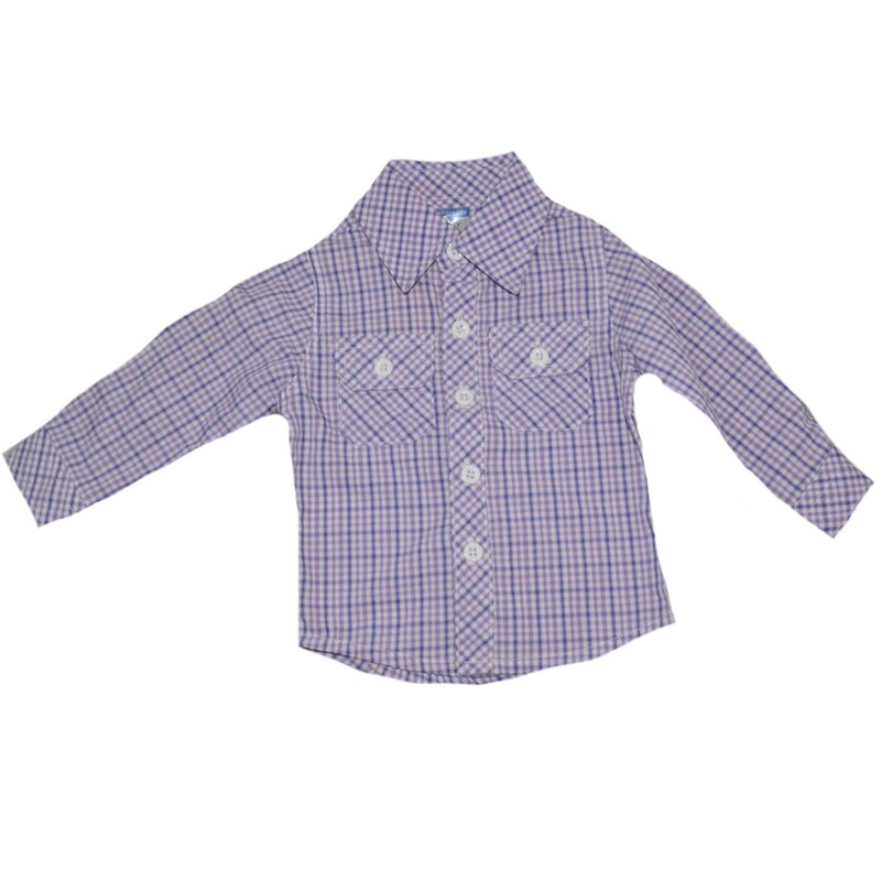 Camasa cu maneca lunga pentru baieti Mini Junior KSL-141C, Mov, 74 cm