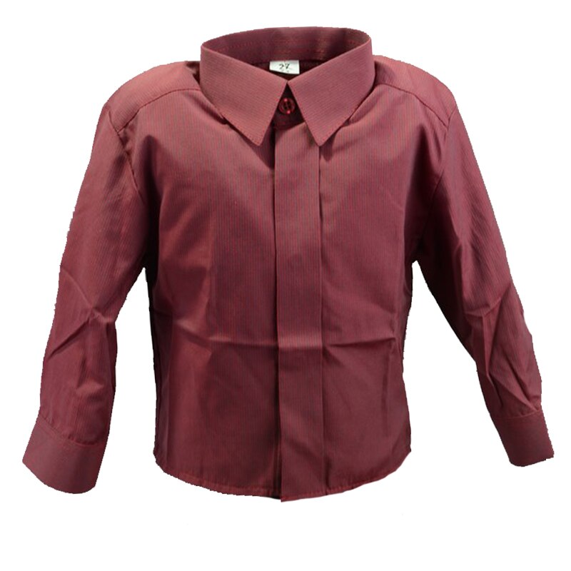 Camasa cu maneca lunga pentru baieti Mini Junior KSL-142, Visiniu, 74 cm