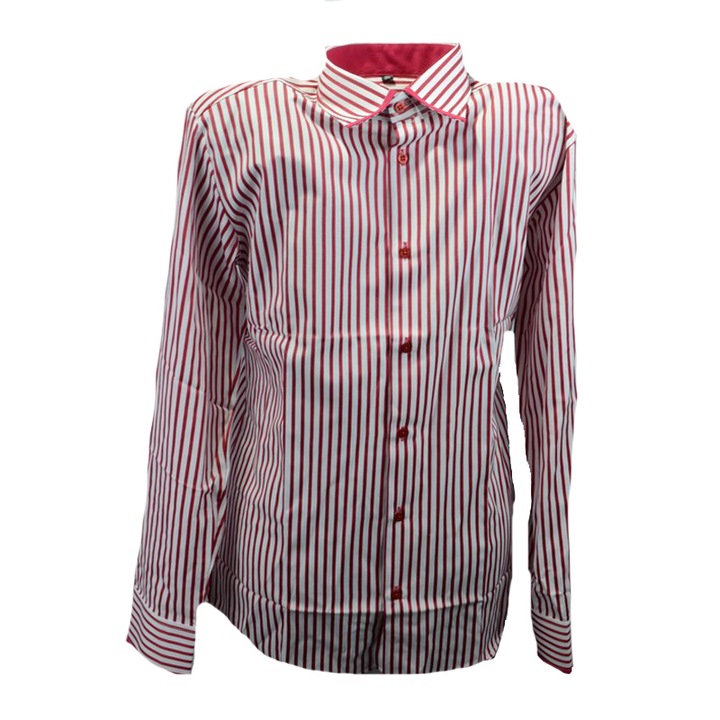 Camasa cu maneca lunga pentru baieti Jankes KSL-144C-170-cm, Rosu 170 CM