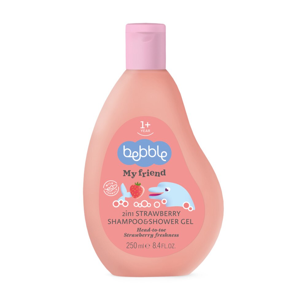 Sampon & gel de dus Capsuni, Bebble 250ml