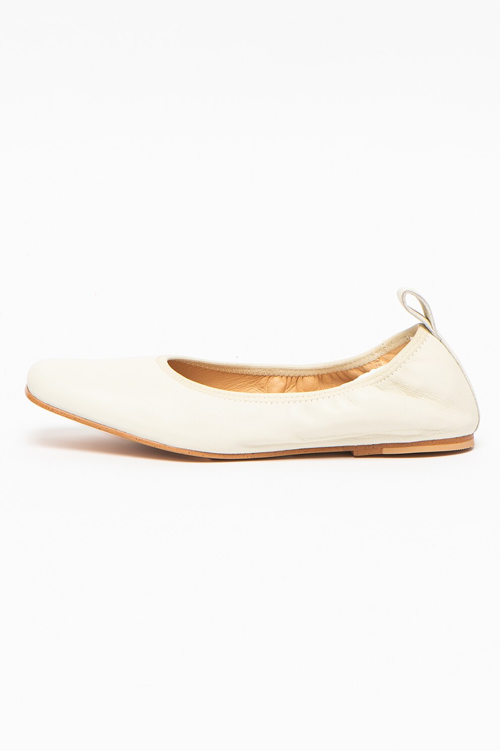 Clarks, Balerini din piele cu varf patrat Pure Ballet