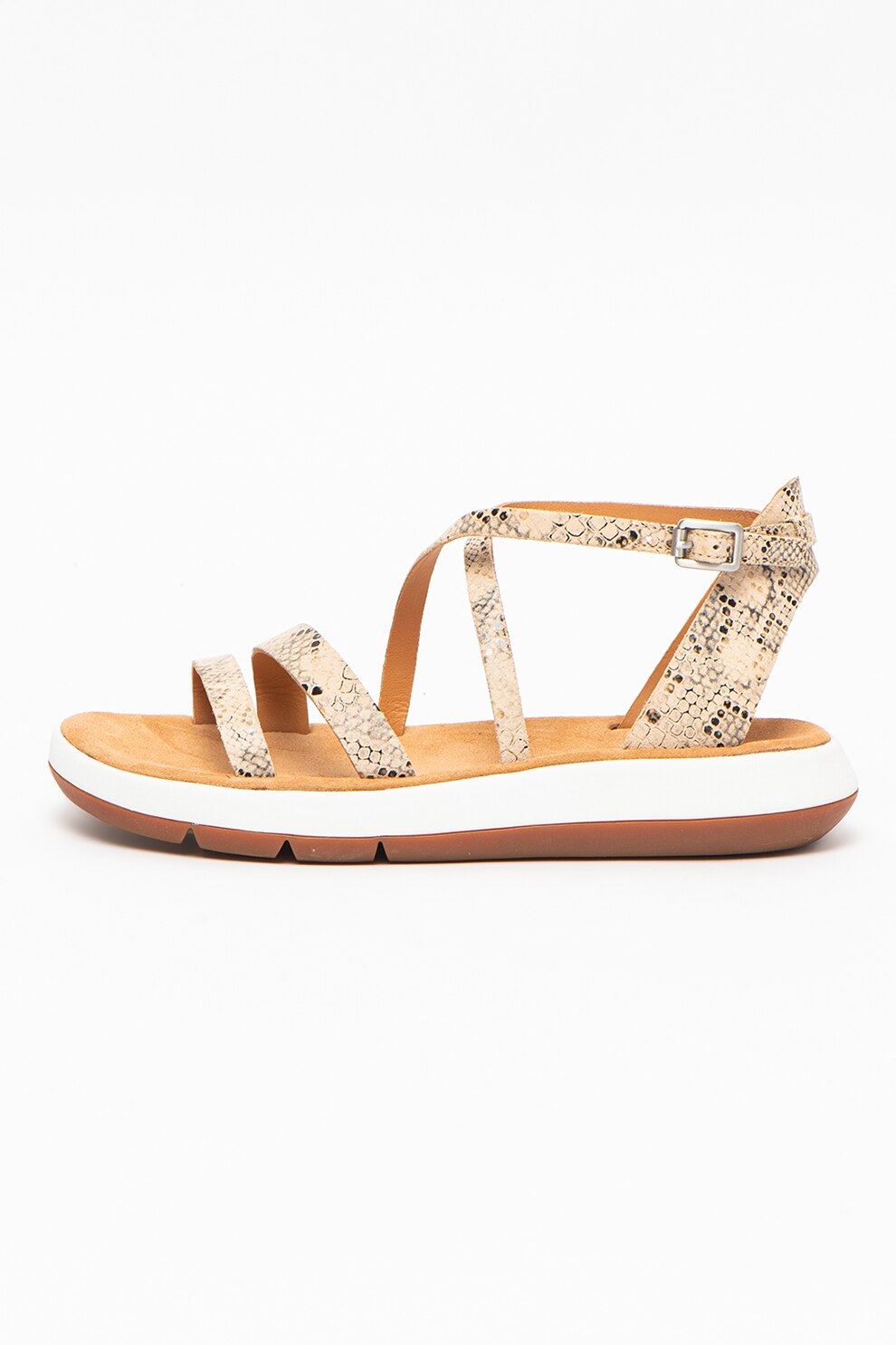 Clarks, Sandale din piele cu talpa wedge Jemsa