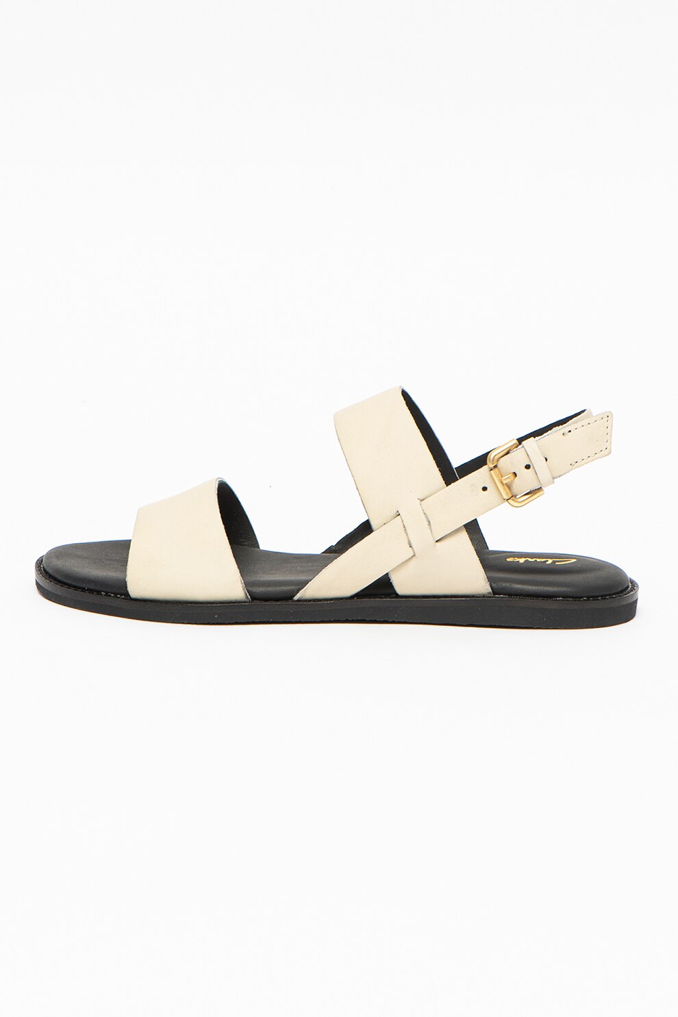 Clarks, Sandale din piele cu calcai decupat Karsea