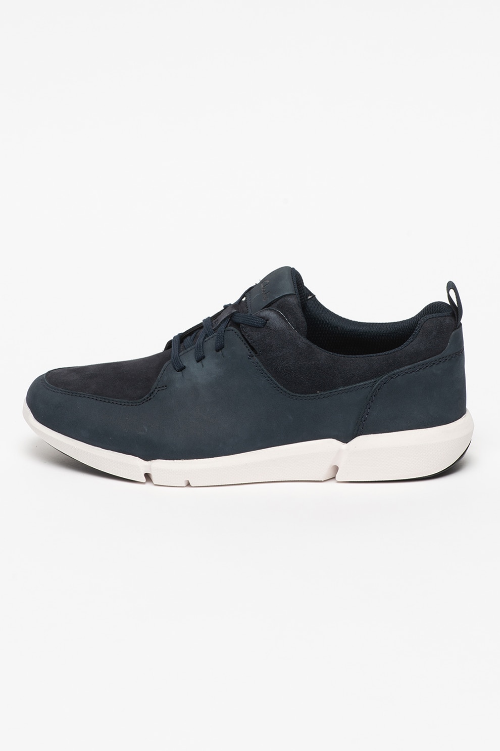 Clarks, Pantofi sport de piele nabuc si piele intoarsa TriStellar Go, Bleumarin, 7