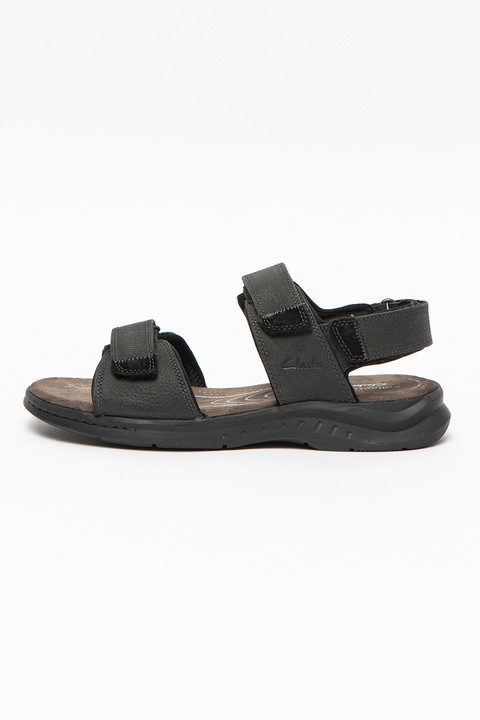 Clarks, Кожени сандали Hapsford Creek с велкро