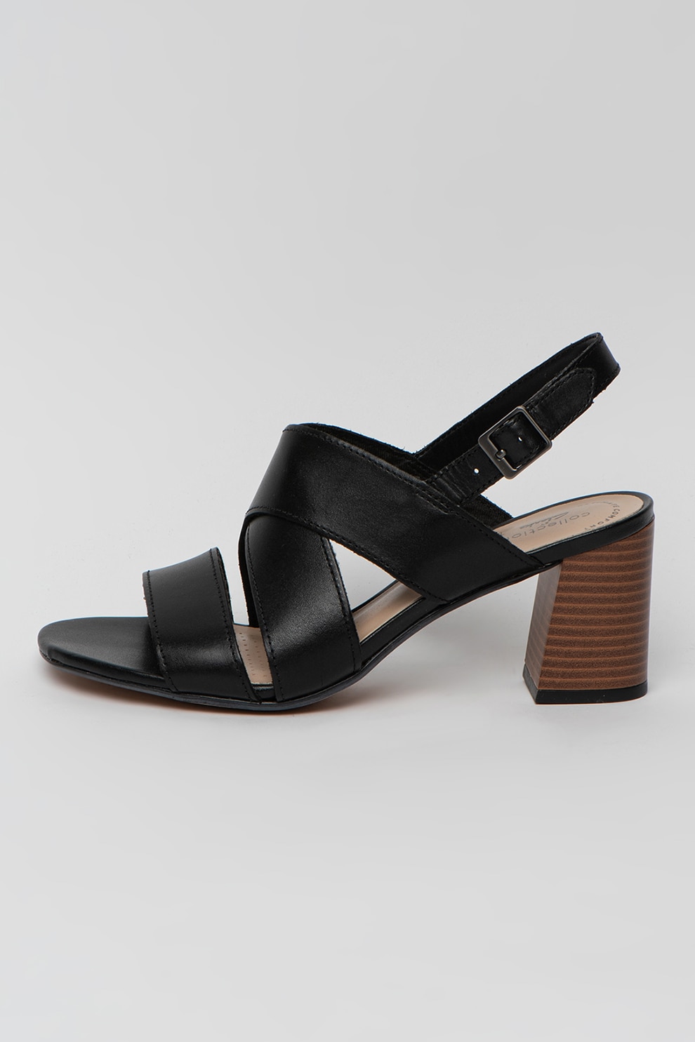 Clarks, Sandale de piele cu toc masiv Jocelynne Bao