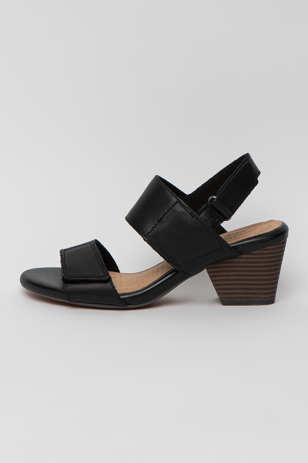 Clarks, Sandale de piele cu toc masiv Lorene Bright