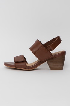Clarks, Sandale de piele cu toc masiv Lorene Bright Clarks, Sandale de piele cu toc masiv Lorene Bright