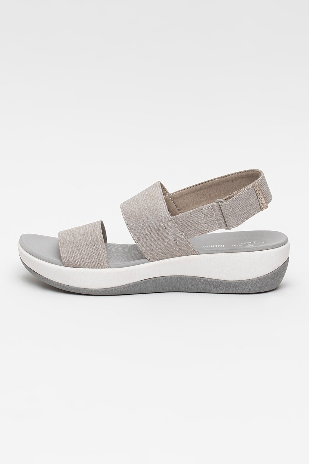 Clarks, Sandale slingback cu talpa wedge Arla Jacory, Maro taupe deschis, 4