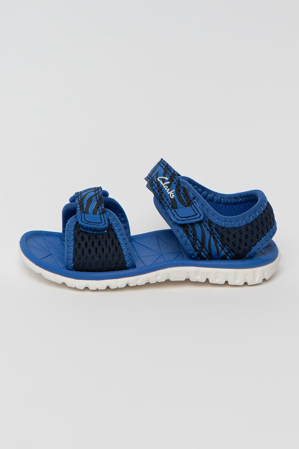 Clarks, Sandale cu calapod lat si velcro Surfing Tide