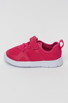 Clarks, Pantofi sport de piele cu velcro si insertii de material textil Ath Flux Clarks, Pantofi sport de piele cu velcro si insertii de material textil Ath Flux