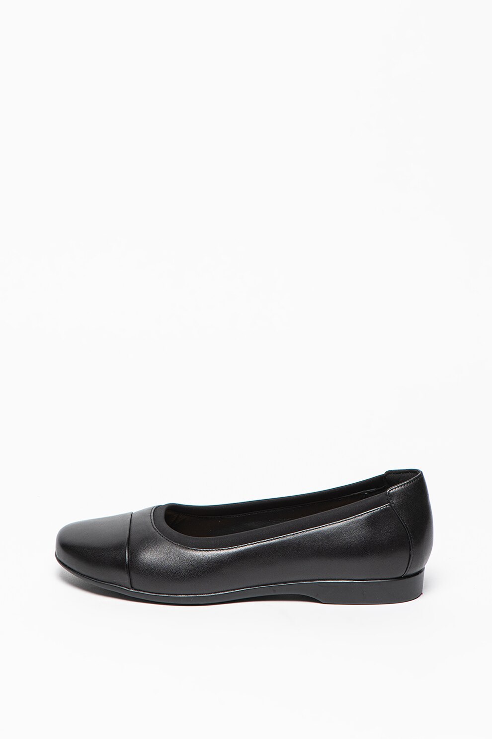 Clarks, Balerini de piele cu aplicatie cap-toe Un Darcey, Negru, 3.5