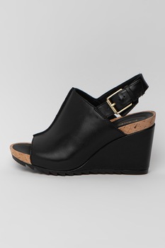 Clarks, Sandale wedge de piele Flex Stitch Clarks, Sandale wedge de piele Flex Stitch