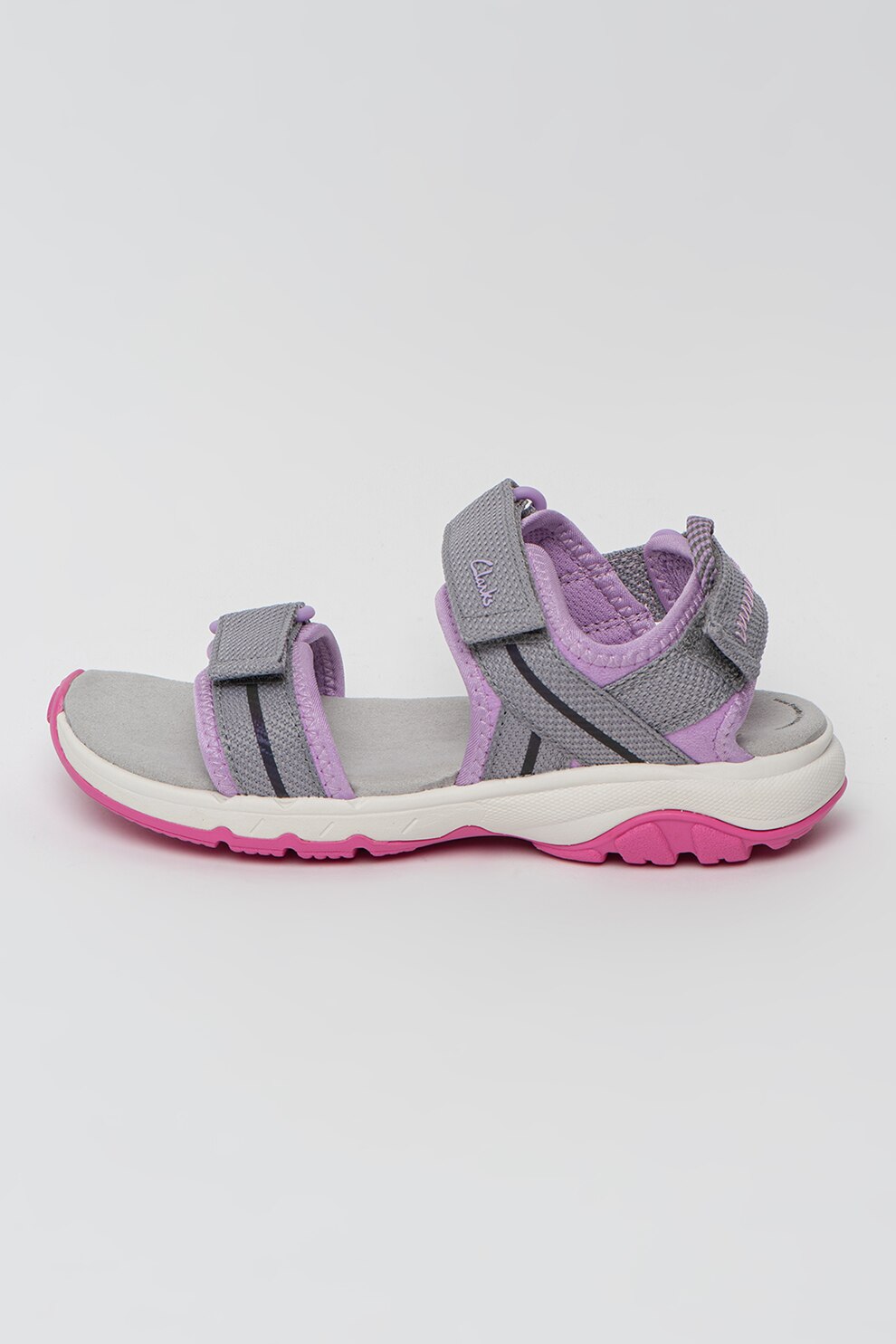 Clarks, Sandale de plasa cu velcro Expo Sea