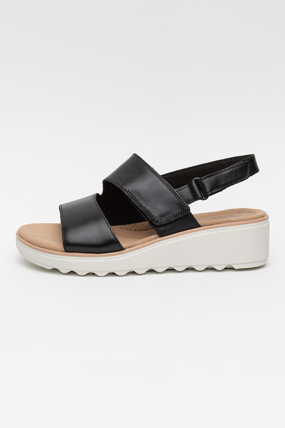 Clarks, Sandale wedge de piele Jilian Pearl
