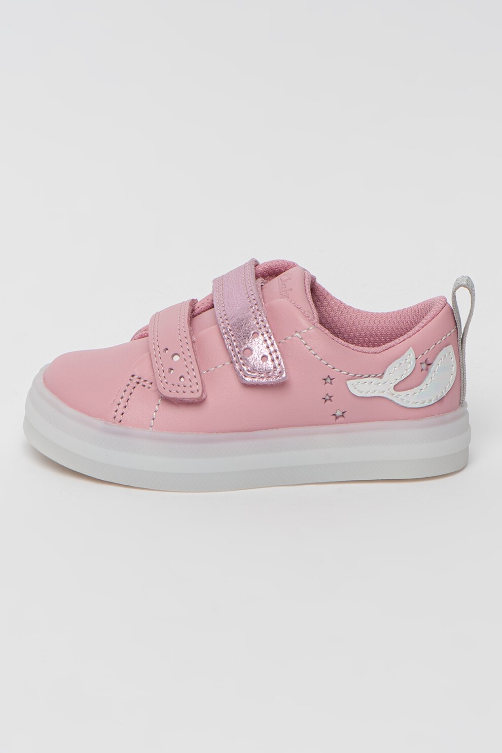 Clarks, Pantofi sport de piele cu velcro Flare Shell