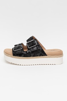 Clarks, Papuci flatform de piele intoarsa Lana Clarks, Papuci flatform de piele intoarsa Lana