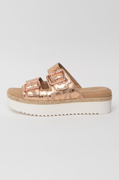 Clarks, Papuci flatform de piele intoarsa Lana Clarks, Papuci flatform de piele intoarsa Lana