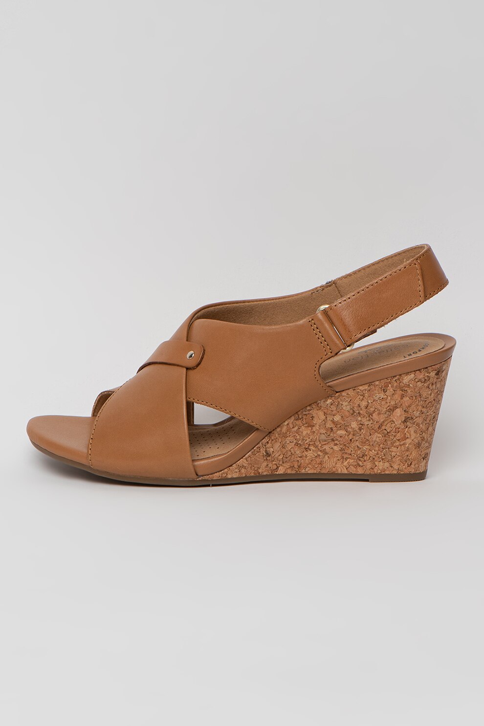 Clarks, Sandale wedge de piele Margee Eve