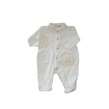 Salopeta plusata pentru fete Cassiope 95-CR, Crem, 62 Salopeta plusata pentru fete Cassiope 95-CR, Crem, 62