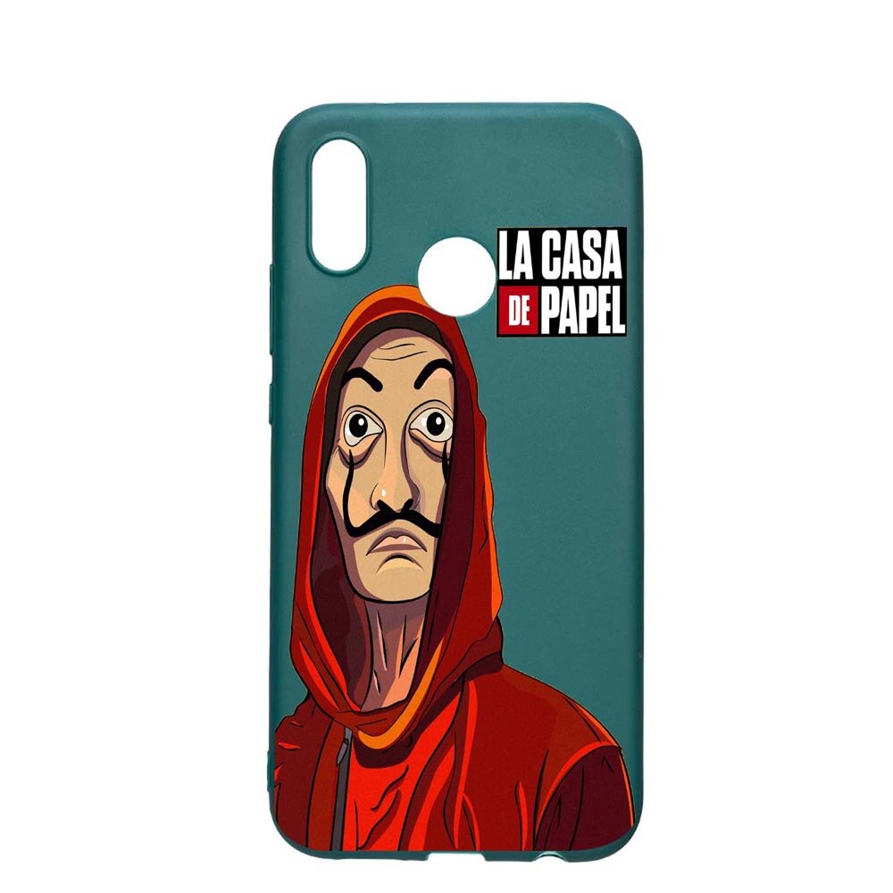 Husa Samsung Galaxy A20e, La Casa De Papel, rezistenta la uzura, anti-alunecare, din silicon Premium, ForestGreen, FG389