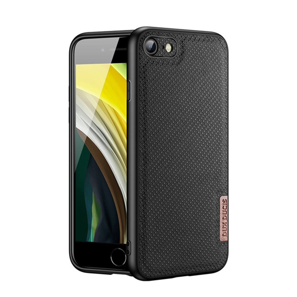 Husa DuxDucis Premium Woven Fabric TPU Frame Protect Slim pentru iPhone 7 / iPhone 8 / iPhone SE 2, Negru
