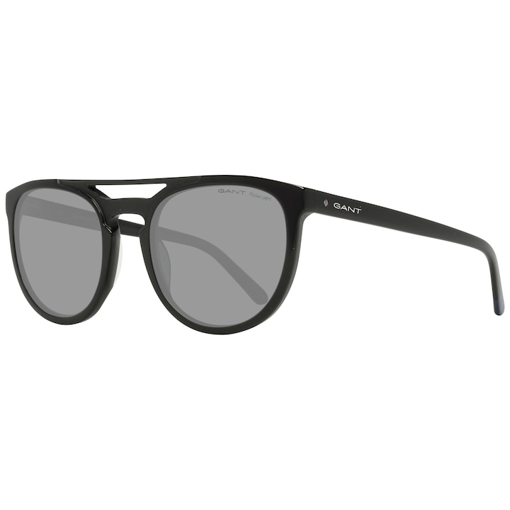 Слънчеви очила GANT GA7104 01D 55, черни, с лого, поляризирани , калъф