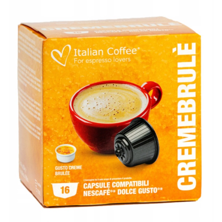 Capsule, Italian Coffee Crem Brule, Compatibil Nescafe Dolce Gusto, 16 Capsule