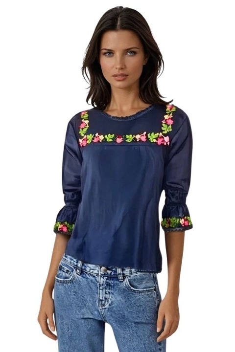 Bluza tip ie traditionala Dacali, dama, ML25, Bleumarin