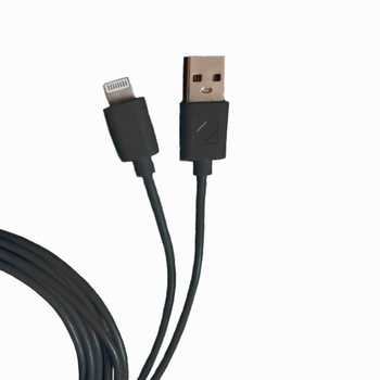 Cablu de date/incarcare USB-Lightning pentru dispozitive Apple cu conector lightning, negru, 3 m lungime Cablu de date/incarcare USB-Lightning pentru dispozitive Apple cu conector lightning, negru, 3 m lungime