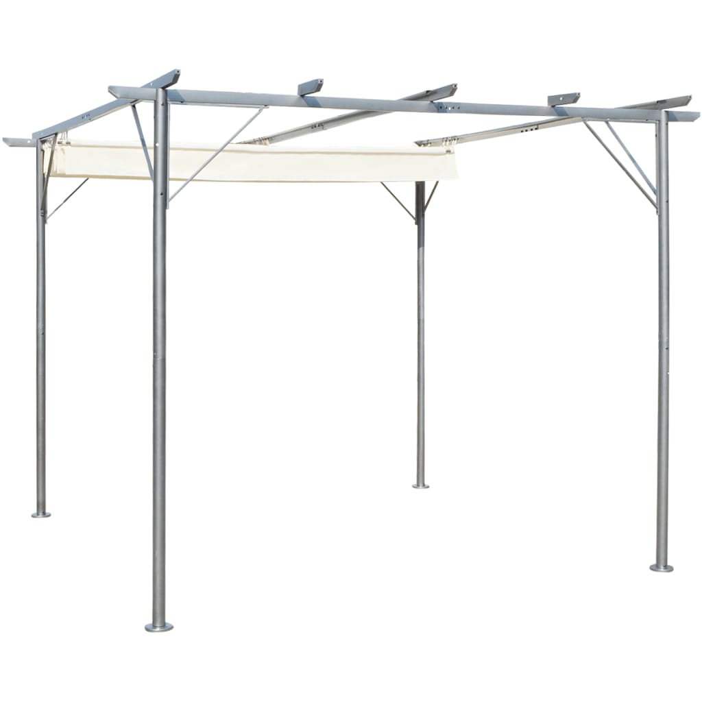 Pergola din otel, vidaXL, Otel, 2.25x 3 x 3 m, Crem